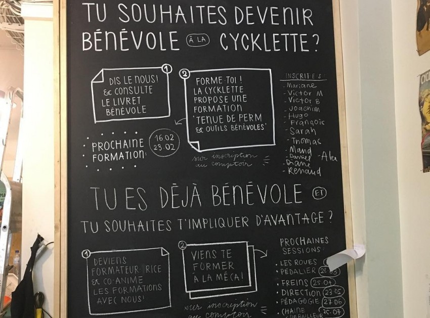 présentation bénévole cycklette atelier vélo