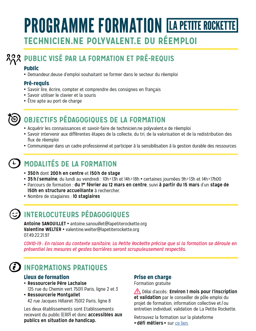 Formation technicien.ne polyvalent.e du réemploi_ressourcerie_la petite rockette_Paris Fabrik_01