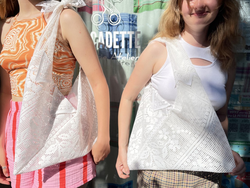SAC ORIGAMI EN DENTELLE • LA CADETTE FRIPERIE ATELIER PARIS 75012