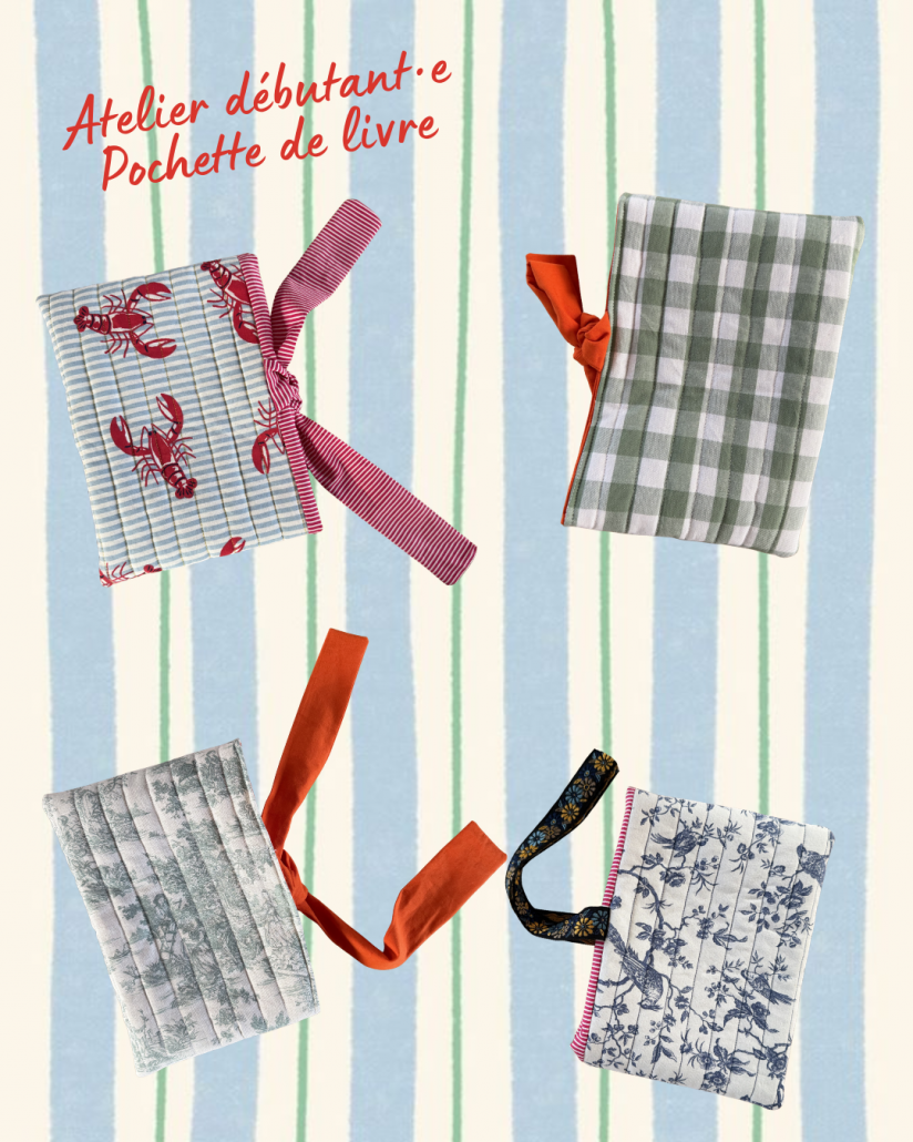 Pochette de livre • LA CADETTE FRIPERIE ATELIER PARIS 75012
