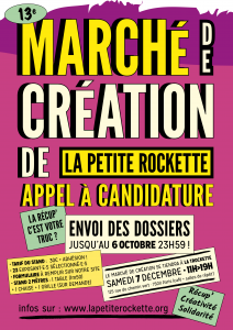 AFFICHE APPEL A CANDIDATURE MARCHE DE CRÉATION